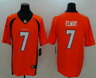Men's Denver Broncos #7 John Elway Orange 2017 Vapor Untouchable Stitched NFL Nike Limited Jersey