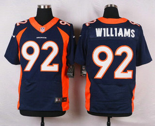 Men's Denver Broncos #92 Sylvester Williams Navy Blue Alternate NFL Nike Elite Jersey