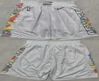Men's Denver Nuggets White City Edition Shorts