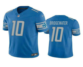 Men's Detroit Lions #10 Teddy Bridgewater Blue 2023 FUSE Vapor Limited Stitched Jersey