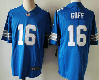 Men's Detroit Lions #16 Jared Goff Limited Blue 2024 Vapor Stitched Jersey