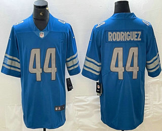Men's Detroit Lions #44 Malcolm Rodriguez Blue 2022 Vapor Untouchable Stitched Nike Limited Jersey
