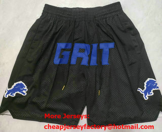 Men's Detroit Lions Black Just Don Shorts