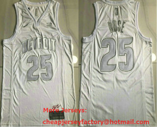 Men's Detroit Pistons #25 Derrick Rose White 2020 MVP Nike AU Stitched NBA Jersey