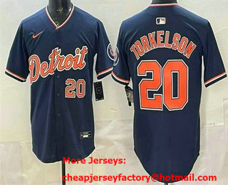Men's Detroit Tigers #20 Spencer Torkelson Navy Limited Jersey