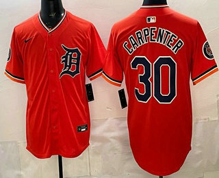Men's Detroit Tigers #30 Kerry Carpenter Orange Limited Jersey