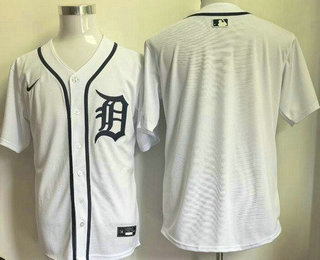 Men's Detroit Tigers Blank White Limited Jersey
