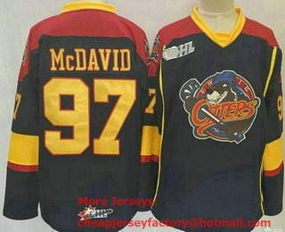 Men's Erie Otters #97 Connor McDavid Navy Authentic Jersey