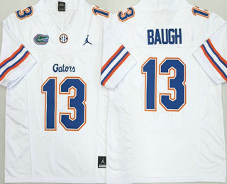 Men's Florida Gators #13 Jadan Baugh Limited White 2025 FUSE College Football Jersey