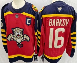 Men's Florida Panthers #16 Aleksander Barkov Red 2026 Winter Classic Authentic Jersey