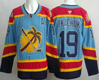 Men's Florida Panthers #19 Matthew Tkachuk Blue Authentic Jersey