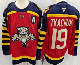 Men's Florida Panthers #19 Matthew Tkachuk Red 2026 Winter Classic Authentic Jersey