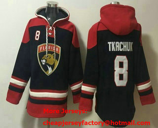 Men's Florida Panthers #8 Brady Tkachuk Black Ageless Must Have Lace Up Pullover Hoodie