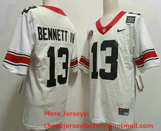 Men's Georgia Bulldogs #13 Stetson Bennett IV Black 40TH 2022 Vapor Untouchable Stitched Nike NCAA Jersey