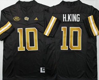 Men's Georgia Tech Yellow Jackets #10 Haynes King Black FUSE College Football Jersey