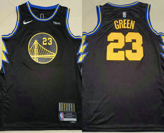 Men's Golden State Warriors #23 Draymond Green Black 2022 Nike City Edition Stitched Swingman Jersey With Sponsor