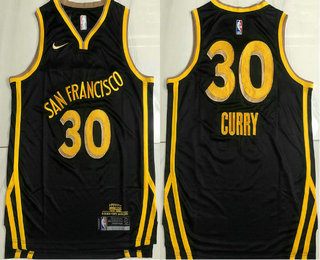 Men's Golden State Warriors #30 Stephen Curry Back 2023 City Edition AU Stitched Jersey