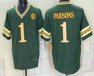 Men's Green Bay Packers #1 Micah Parsons Green 2026 Vapor Rivalries Collection Limited Stitched Jersey