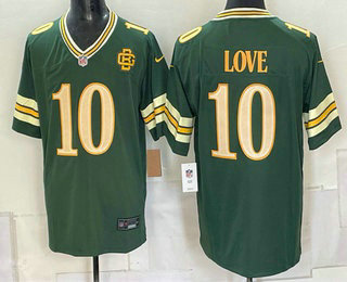 Men's Green Bay Packers #10 Jordan Love Green 2026 Vapor Rivalries Collection Limited Stitched Jersey