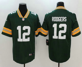 Men's Green Bay Packers #12 Aaron Rodgers Green 2017 Vapor Untouchable Stitched NFL Nike Limited Jersey