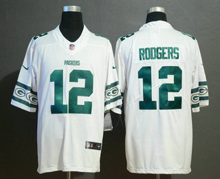 Men's Green Bay Packers #12 Aaron Rodgers White 2019 NEW Vapor Untouchable Stitched NFL Nike Limited Jersey