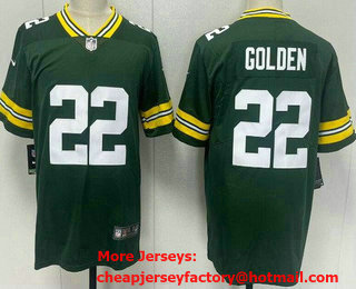 Men's Green Bay Packers #22 Matthew Golden Limited Green Vapor Jersey