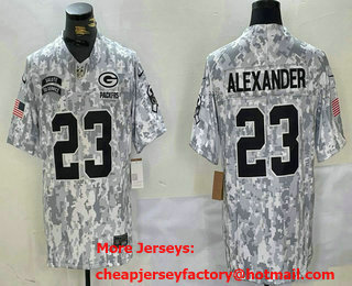 Men's Green Bay Packers #23 Jaire Alexander Arctic Camo 2024 FUSE Salute to Service Limited Stitched Jersey