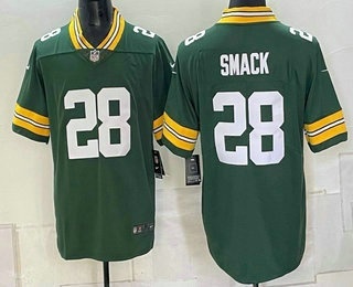 Men's Green Bay Packers #28 Trey Smack Limited Green Vapor Jersey