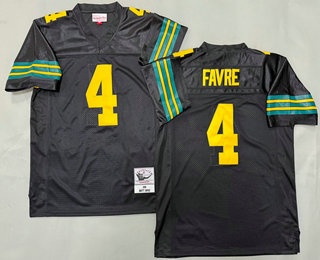 Men's Green Bay Packers #4 Brett Favre Green Black 1996 Throwback Jersey