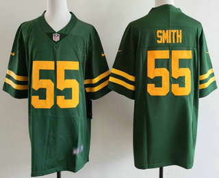 Men's Green Bay Packers #55 ZaDarius Smith Limited Green Alternate Vapor Jersey