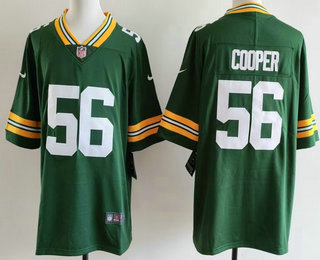 Men's Green Bay Packers #56 Edgerrin Cooper Limited Green Vapor Jersey