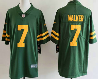 Men's Green Bay Packers #7 Quay Walker Limited Green Alternate Vapor Jersey