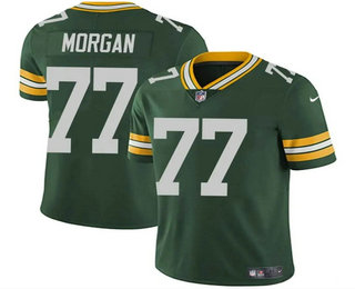 Men's Green Bay Packers #77 Jordan Morgan Green 2024 Vapor Limited Stitched Football Jersey