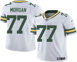 Men's Green Bay Packers #77 Jordan Morgan White 2024 Vapor Limited Stitched Football Jersey