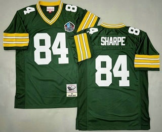 Men's Green Bay Packers #84 Sterling Sharpe Green 1994 Throwback Jersey