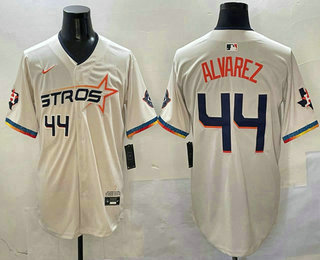 Men's Houston Astros #44 Yordan Alvarez Cream 2025 City Connect Limited Stitched Jersey