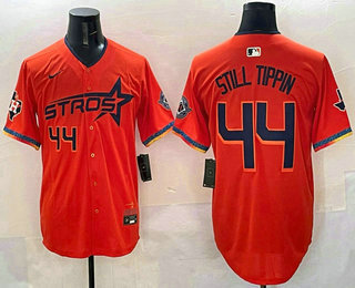Men's Houston Astros #44 Yordan Alvarez Orange 2025 City Connect Limited Stitched Jersey
