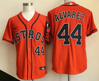 Men's Houston Astros #44 Yordan Alvarez Orange Limited Stitched Jersey