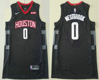 Men's Houston Rockets #0 Russell Westbrook New Black 2018 Nike Swingman ROKiT Stitched NBA Jersey