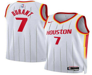 Men's Houston Rockets #7 Kevin Durant White 2026 Association Edition Stitched Jersey