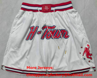 Men's Houston Rockets White 2025 City Swingman Shorts