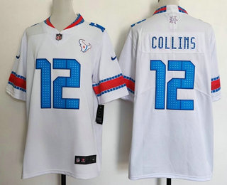 Men's Houston Texans #12 Nico Collins White 2026 Vapor Rivalries Collection Limited Stitched Jersey
