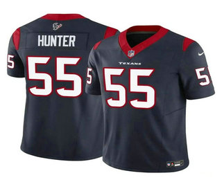 Men's Houston Texans #55 Danielle Hunter Navy 2024 FUSE 2023 FUSE Vapor Stitched Jersey