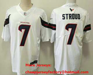 Men's Houston Texans #7 CJ Stroud Limited White 2024 Vapor Jersey