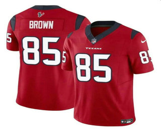 Men's Houston Texans #85 Noah Brown Red 2023 FUSE Vapor Stitched Jersey
