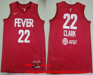 Men's Indiana Fever #22 Caitlin Clark Red AT T Swingman Jersey
