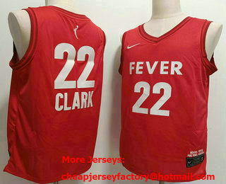 Men's Indiana Fever #22 Caitlin Clark Red Swingman Jersey