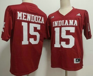 Men's Indiana Hoosiers #15 Fernando Mendoza Limited Red FUSE College Football Jersey
