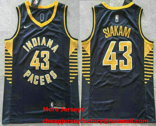 Men's Indiana Pacers #43 Pascal Siakam Navy Swingman Jersey