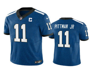 Men's Indianapolis Colts #11 Michael Pittman Jr Royal 2023 FUSE Indiana Nights Limited Stitched Jersey
